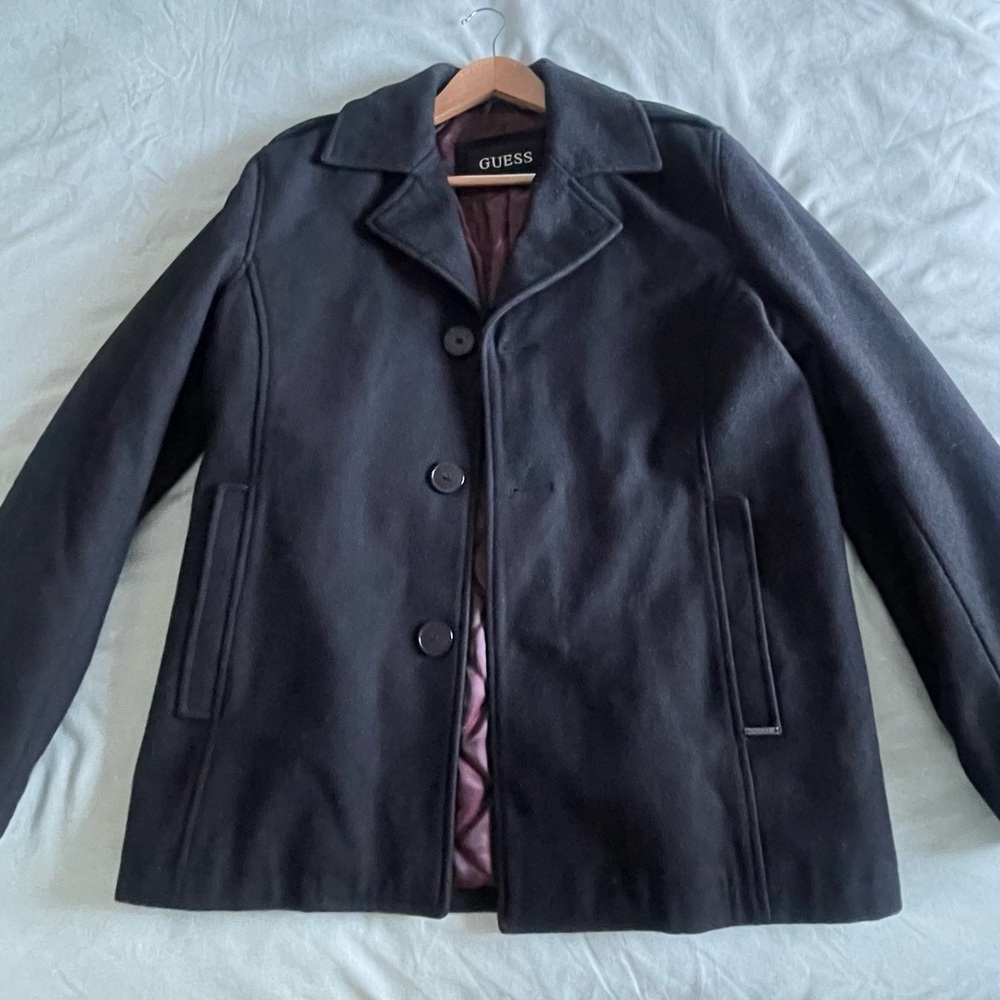 GUESS Charcoal Men's Pea Coat